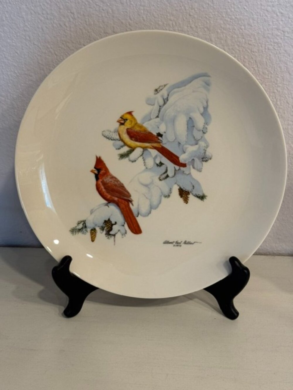 Halbert's Inc. 1974 "Cardinals in Snow" First Issue-First Edition